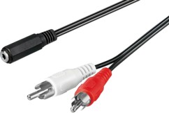 rallonge audio cinch composite male vers jack femelle 1,5 m goobay