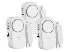 3 mini alarmes pour portes, fenêtres et coffres de la marque VisorTech