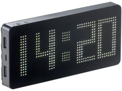batterie de secours 7600 mah avec horloge led pbw-50