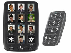 téléphone mains libres avec touches de raccourci photos et signal visuel simvalley communications