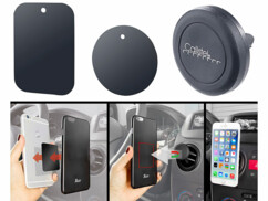 Support magnétique pour smartphone - sur grille de ventilation