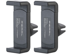 2 supports universels de smartphone pour grille de ventilation de la marque Pearl