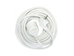Rallonge électrique avec terre - 10 m - Blanc