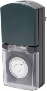 Perel Minuterie Analogique 3680w Pin Terre Ip44 Noir 