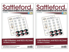 3600 étiquettes autocollantes ovales de la marque Sattleford
