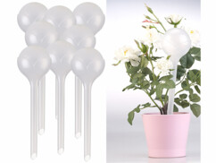 Lot de 8 doseurs d'irrigation en plastique de 8,5 cm de diamètre.
