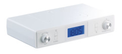 radio fm stereo plate à fixer sous meuble de cuisine mps-650 auvisio
