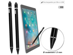2 stylets actifs rechargeables pour écran tactile - compatible iPad Pro