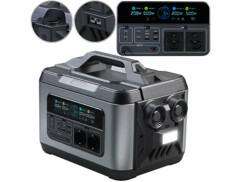 Batterie et convertisseur solaire HSG-1200 avec adaptateur secteur AC, adaptateur allume-cigare, câble avec connecteur Anderson et mode d'emploi en français