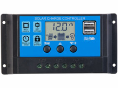 Régulateur de charge de panneau solaire jusqu'à 30 A.