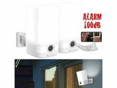 Pack de caméras de surveillance IPC-400.led avec 2 câbles de chargement USB, 2 supports muraux, matériel de montage et mode d'emploi en français