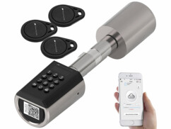 Cylindre de porte électronique connecté avec 20 transpondeurs.