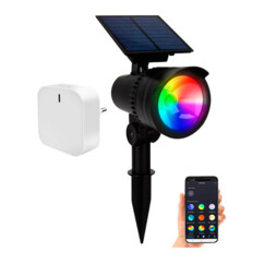 Spot LED solaire connecté avec passerelle réseau Mesh 