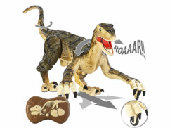 Dinosaure télécommandé avec effets sonores.