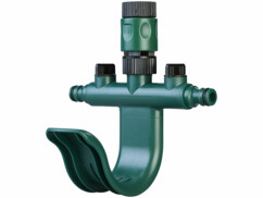 Répartiteur d'eau réglable 2 voies avec support pour tuyau