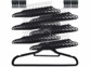 Pack de 120 cintres effet velours avec clips coloris noir de la marque PEARL