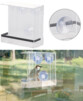 mangeoire pour oiseaux transparente en plexiglas avec ventouses pour observation sur une fenetre