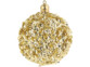 12 boules de Noël rouge et or à plumes et paillettes