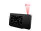 Réveil radio-piloté Infactory avec projecteur LED rouge orientable.