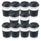 10 gobelets "Coffee to go" à double-paroi avec couvercle en silicone - 350 ml
