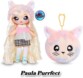 La poupée Pom Doll nomée Paula Purrfect avec son chat aux couleurs pastel.