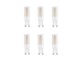 Pack de 6 ampoules LED G9 blanc chaud de 3 watts.