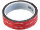 Rouleau de ruban autocollant acrylique résistant noir 3 m avec largeur de bande 5 cm