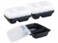  20 boîtes de conservation 700 ml avec 2 compartiments 