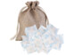 Absorbeur d'humidité avec sac en coton et 25 sachets de gel de silice.